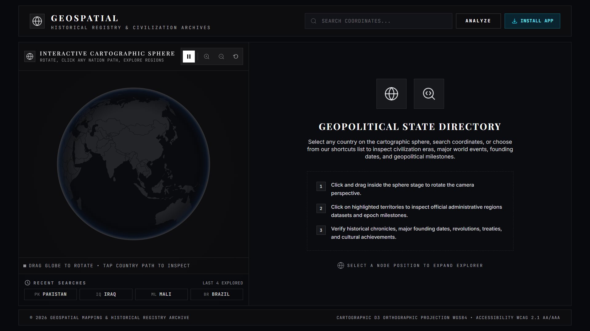 Geospatial — Historical Registry & Interactive Archives